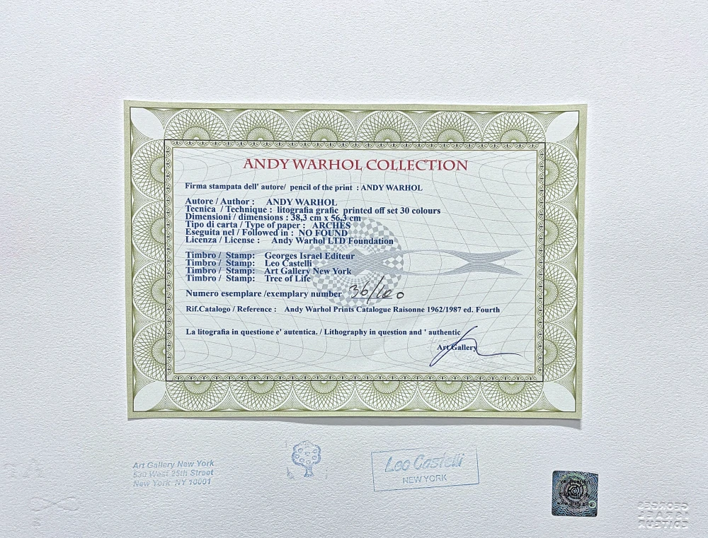 Andy Warhol - Beethoven růžovo-černý 36/100 - edice Leo Castelli s certifikátem