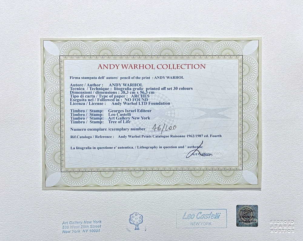 Andy Warhol - 24x Statue of Liberty 46/100 - edice Leo Castelli s certifikátem