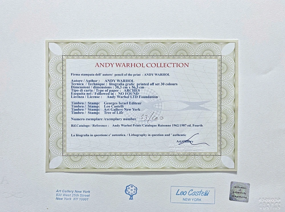 Andy Warhol - Elvis Presley žlutý 53/100 - edice Leo Castelli s certifikátem