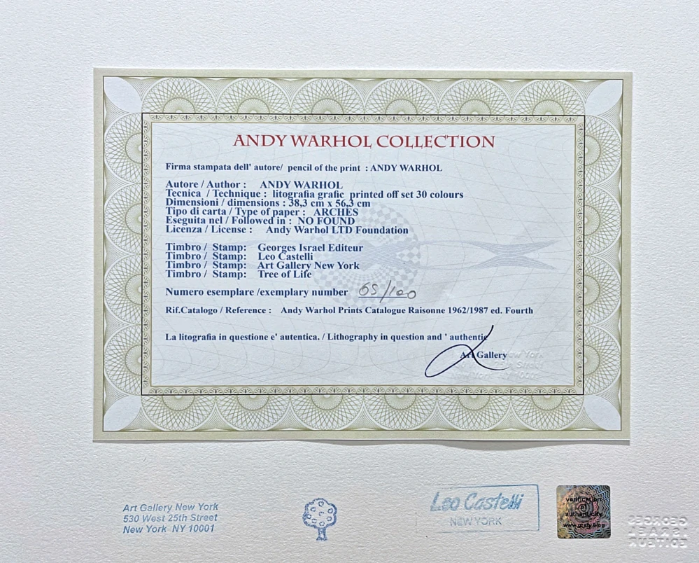 Andy Warhol - Lion 65/100 edice Leo Castelli s certifikátem