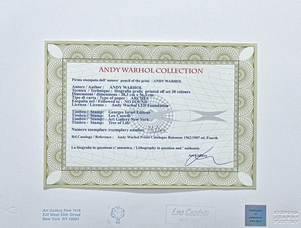 Andy Warhol - Campbell's Soup Chicken Rice 28/100 - edice Leo Castelli s certifikátem