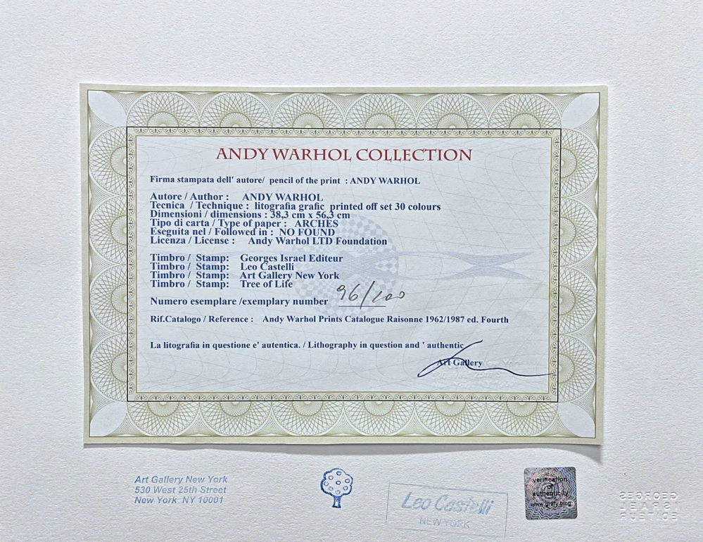 Andy Warhol - Lemons 96/100 - edice Leo Castelli s certifikátem