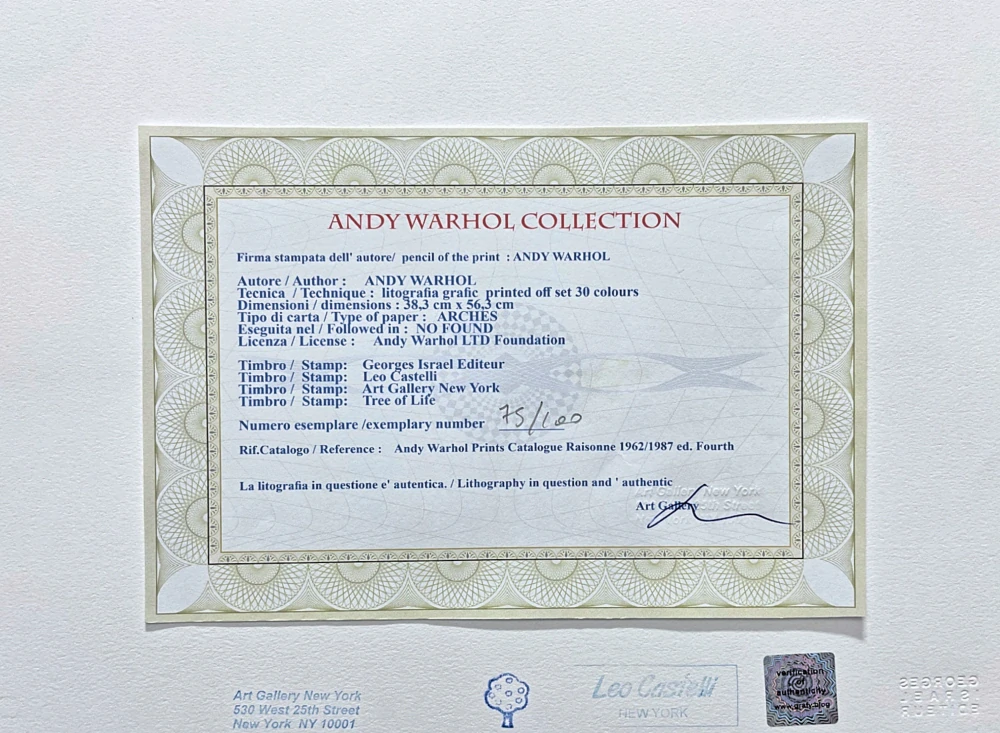 Andy Warhol - Lemons s trojúhelníky 75/100 - edice Leo Castelli s certifikátem
