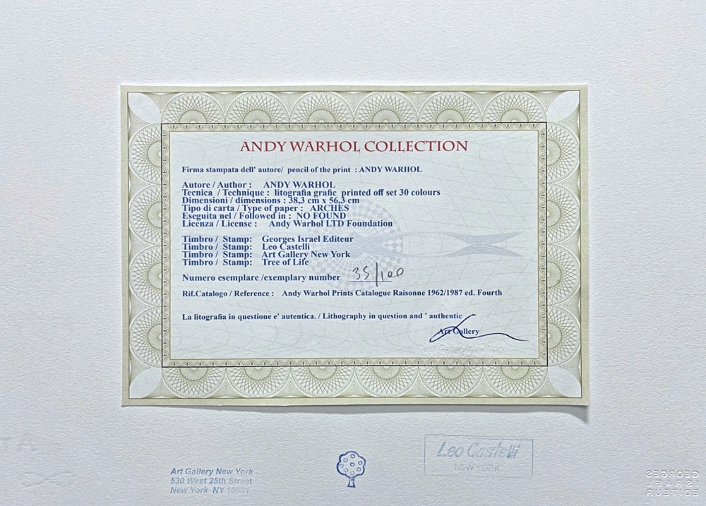 Andy Warhol - Perfume Bottles 35/100 - edice Leo Castelli s certifikátem