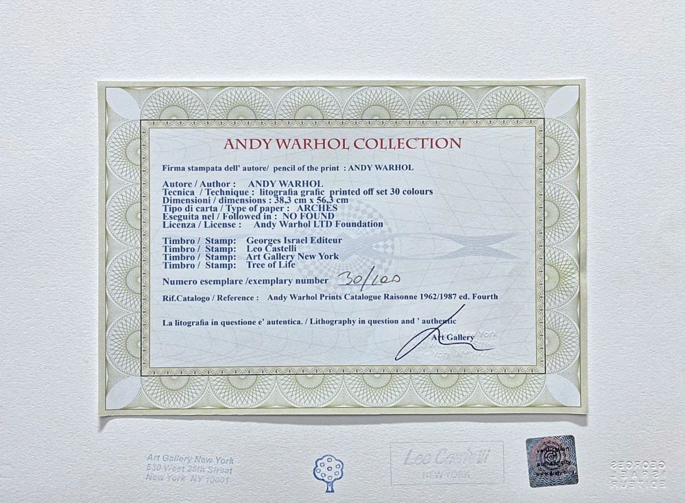 Andy Warhol - Body Builder s hnědou 30/100 - edice Leo Castelli s certifikátem
