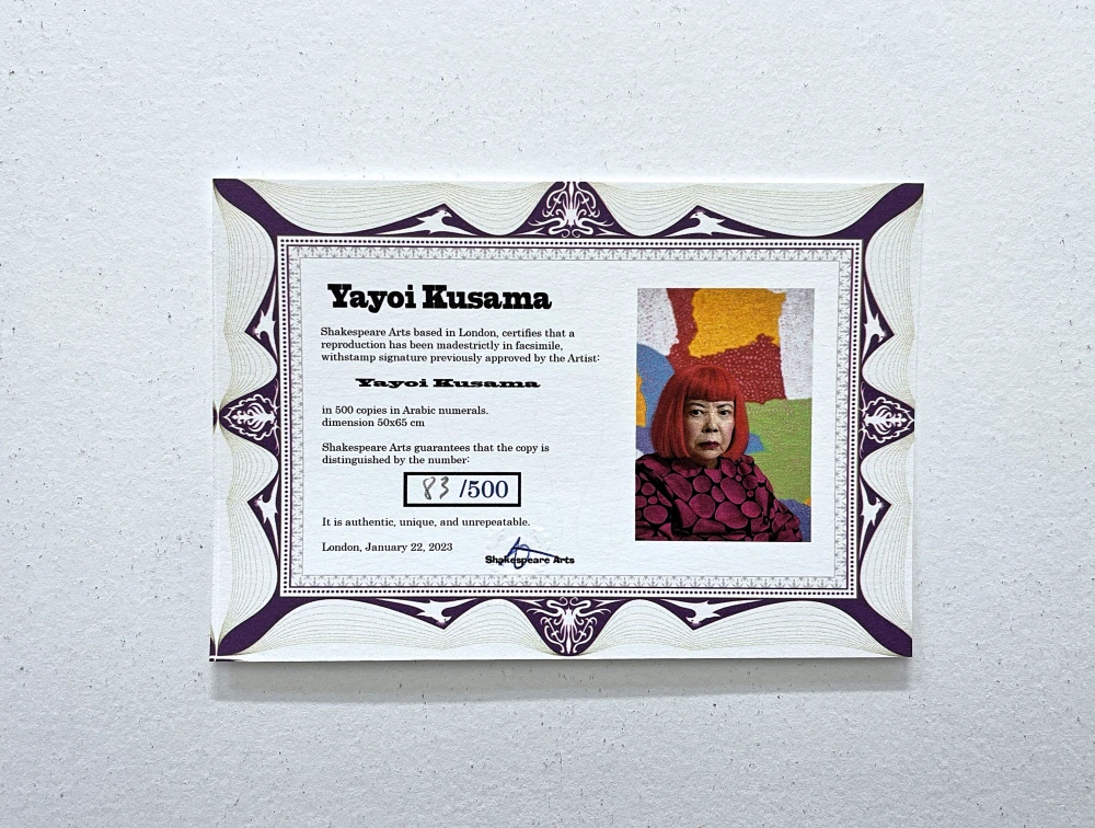 Yayoi Kusama - Pumpkin A x/500 - signováno, číslovaná edice, 50x65 cm