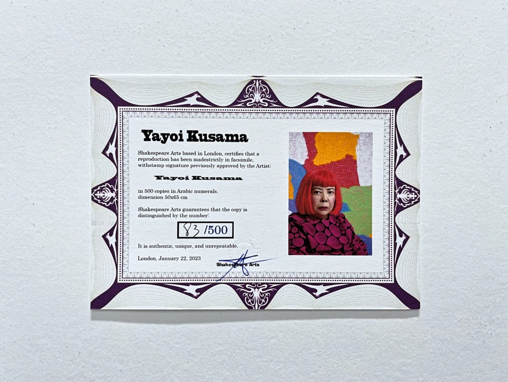 Yayoi Kusama -  Lunar Eclipse x/500 - signováno, číslovaná edice, 50x65 cm