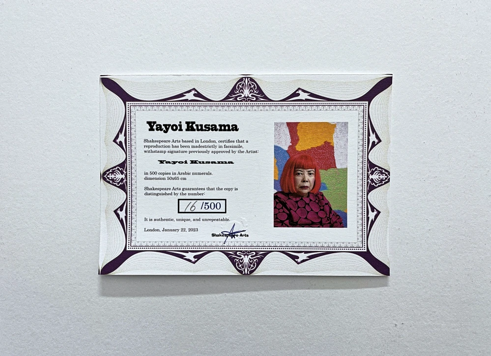 Yayoi Kusama - Pumpkin D x/500 - signováno, číslovaná edice, 50x65 cm