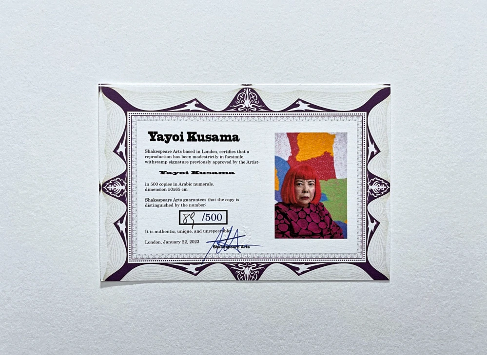 Yayoi Kusama - Depths of the Sea x/500 - signováno, číslovaná edice, 50x65 cm