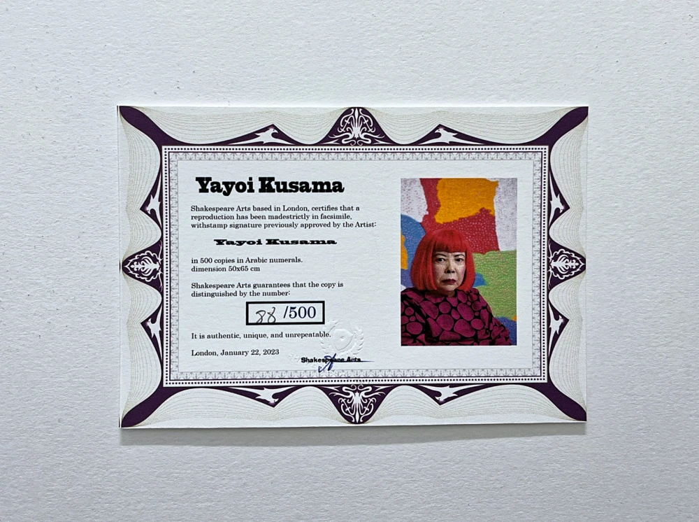 Yayoi Kusama - Pumpkin and Fruits x/500 - signováno, číslovaná edice, 50x65 cm