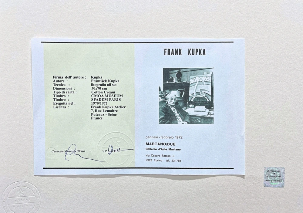 František Kupka - Divertimento ll 16/350 - limitovaná edice s certifikátem, 50x70cm