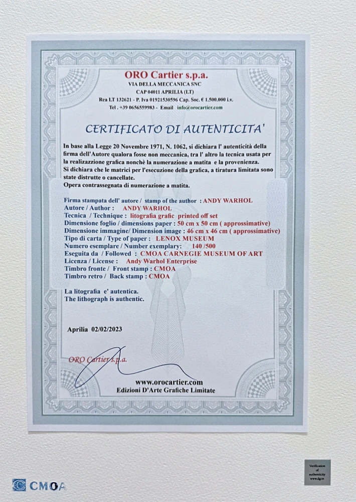Andy Warhol - Life savers l 140/500 - signováno, 50x50cm, limitovaná edice CMOA s certifikátem