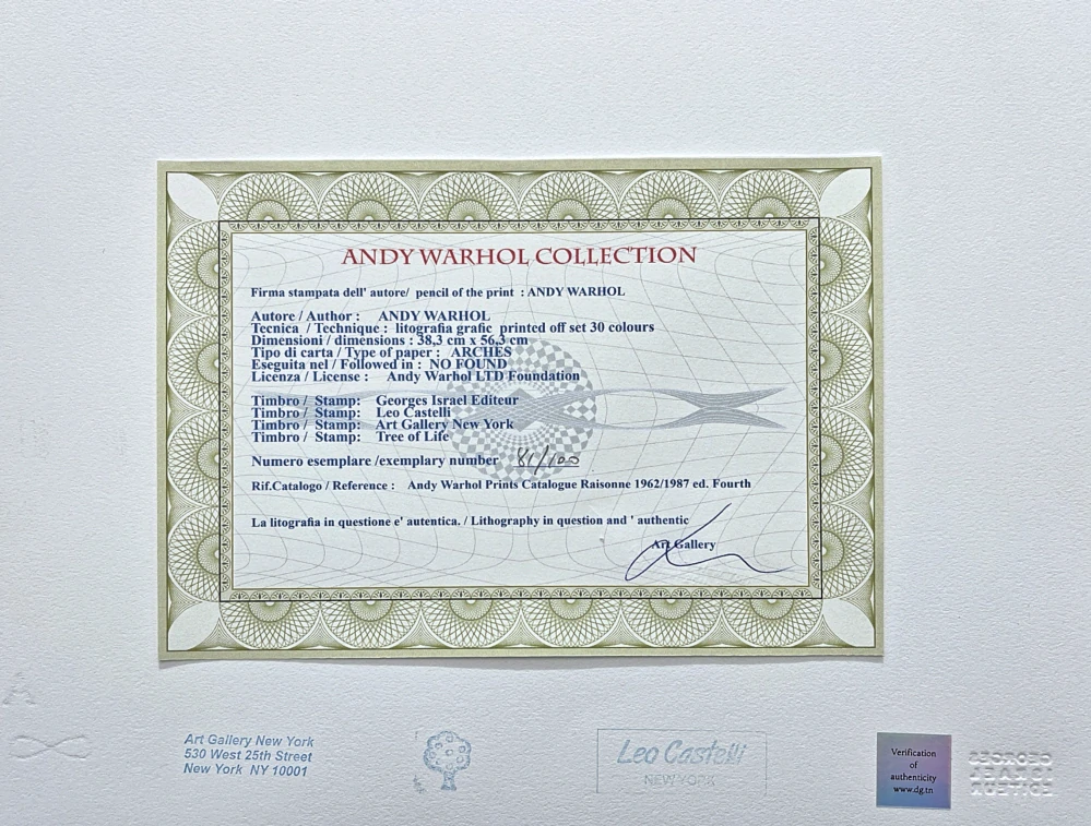 Andy Warhol - Superman světle modrý x/100 - edice Leo Castelli s certifikátem