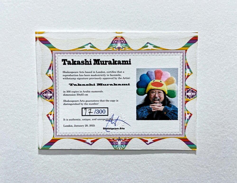 Takashi Murakami - Killer pink 97/300- signováno, číslovaná edice, 50x65 cm