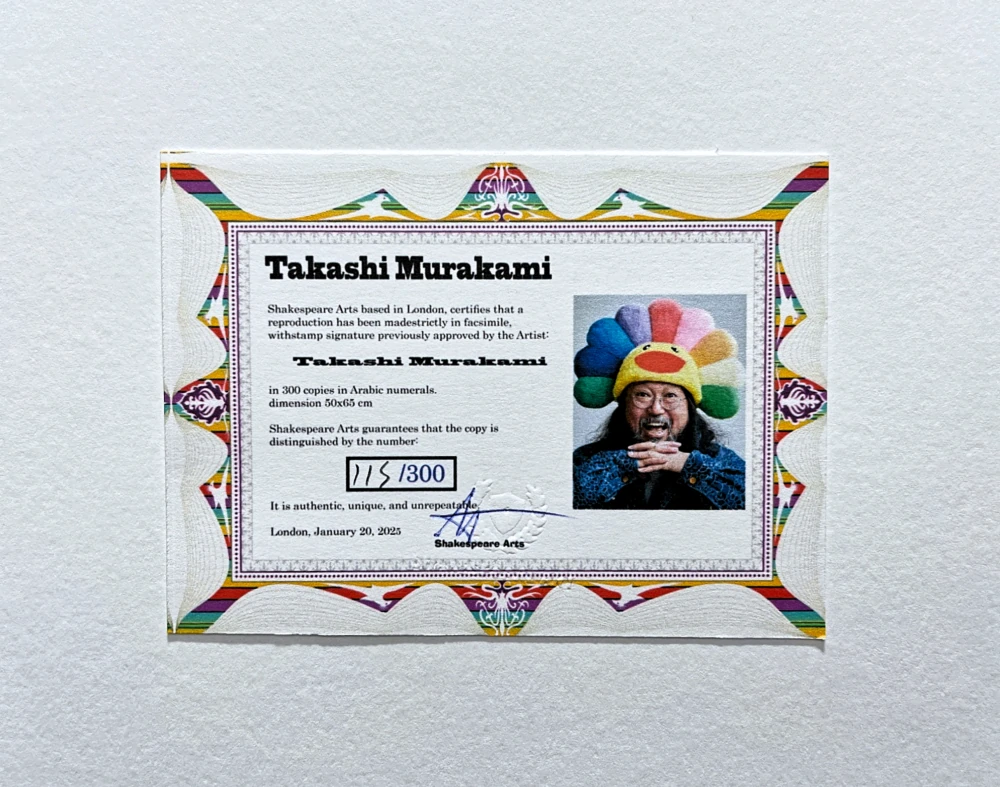 Takashi Murakami - Anywhere door 115/300- signováno, číslovaná edice, 50x65 cm