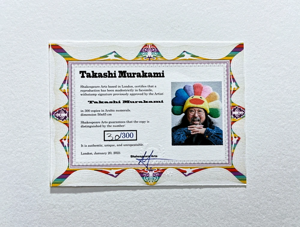 Takashi Murakami - Doraemon 30/300- signováno, číslovaná edice, 50x65 cm