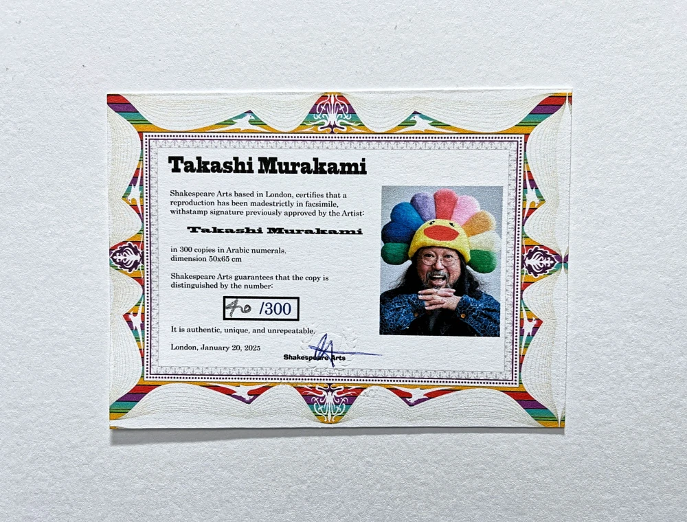 Takashi Murakami - Doraemon in the Field of Flowers I 40/300- signováno, číslovaná edice, 50x65 cm