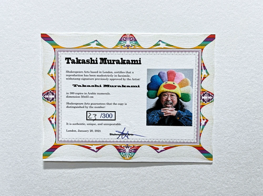 Takashi Murakami - Korin Dark Matter 23/300- signováno, číslovaná edice, 50x65 cm