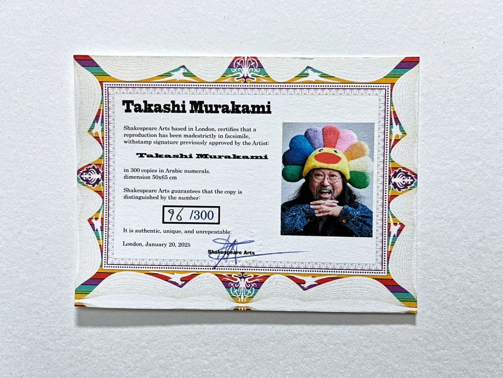 Takashi Murakami - And Then Aqua Blue 96/300- signováno, číslovaná edice, 50x65 cm