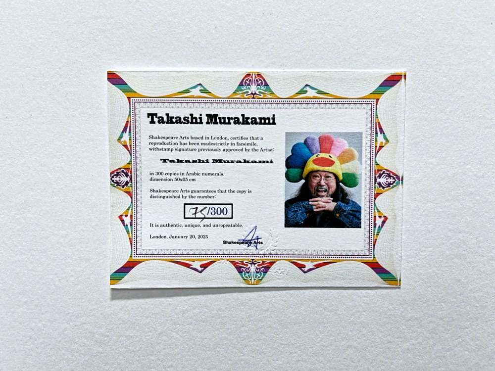 Takashi Murakami - Flowerball Colorfull 75/300- signováno, číslovaná edice, 50x65 cm