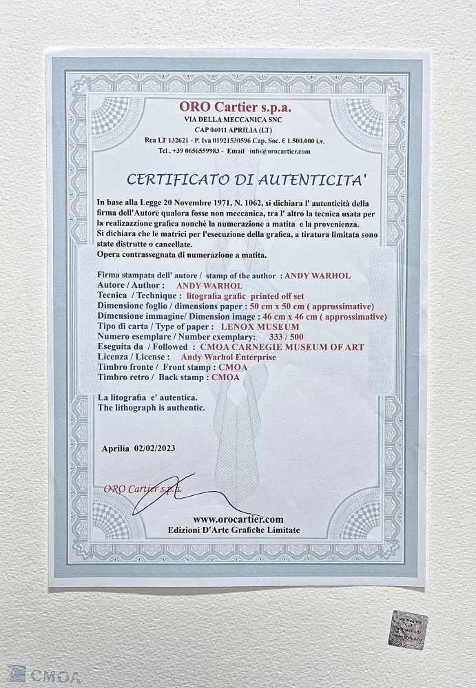 Andy Warhol - Keith Haring zeleno-modro-červený 333/500 - signováno, 50x50cm, limitovaná edice CMOA s certifikátem