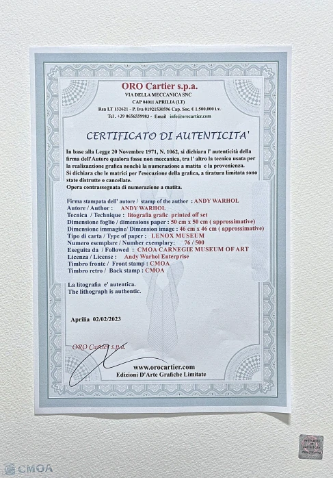 Andy Warhol - 3x Elvis Presley modré pozadí I 76/500 - signováno, 50x50cm, limitovaná edice CMOA s certifikátem