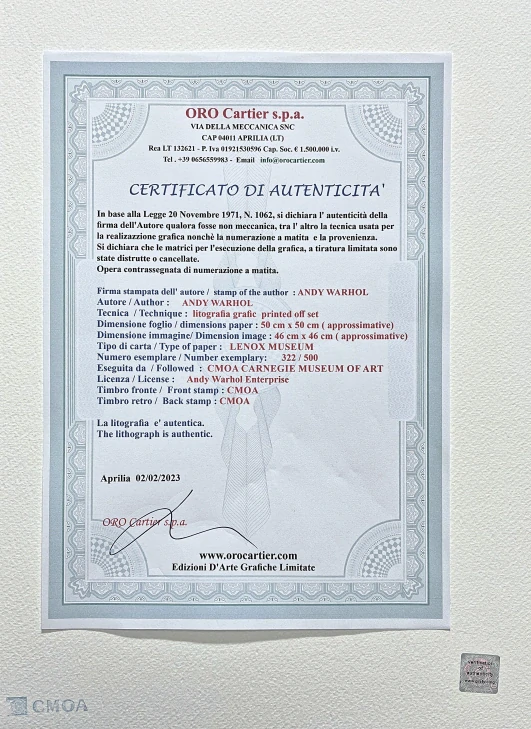 Andy Warhol - Ingrid Bergman zeleno-modrá 322/500 - signováno, 50x50cm, limitovaná edice CMOA s certifikátem