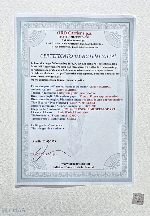 Andy Warhol - Northwest Coast Mask růžová 327/500 - signováno, 50x50cm, limitovaná edice CMOA s certifikátem