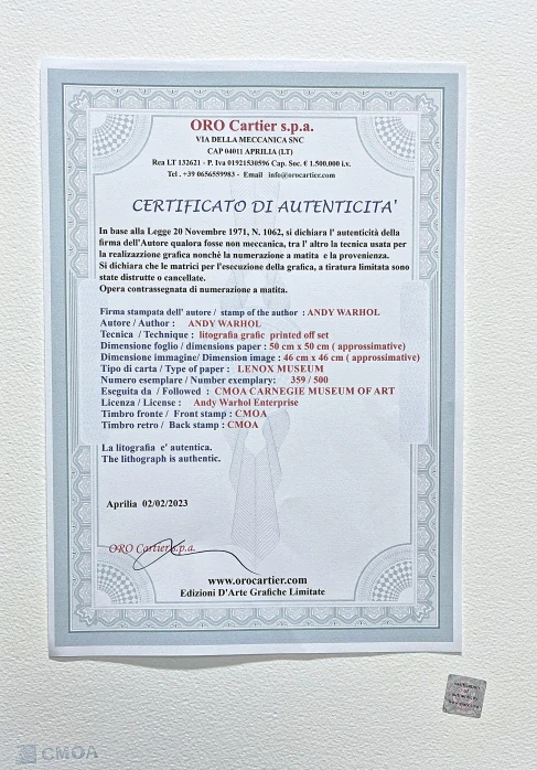 Andy Warhol - Jean-Michel Basquiat 359/500 - signováno, 50x50cm, limitovaná edice CMOA s certifikátem