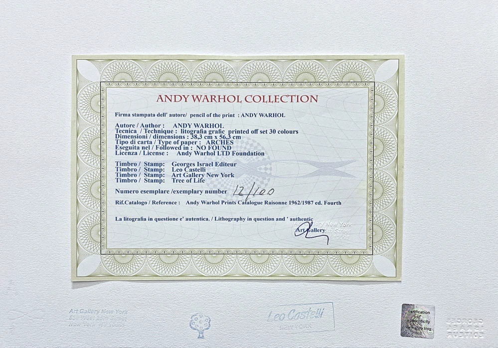 Andy Warhol - Marilyn Monroe žlutá na růžovém pozadí 12/100 - edice Leo Castelli s certifikátem