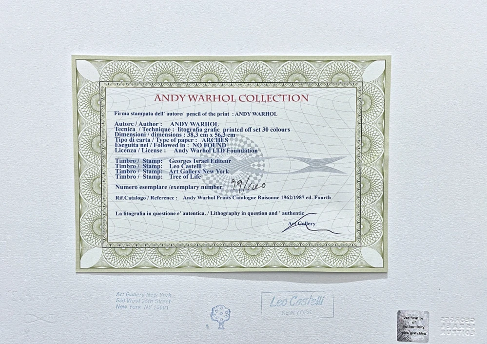 Andy Warhol - Ladies and gentleman II hnědá 99/100 - edice Leo Castelli s certifikátem