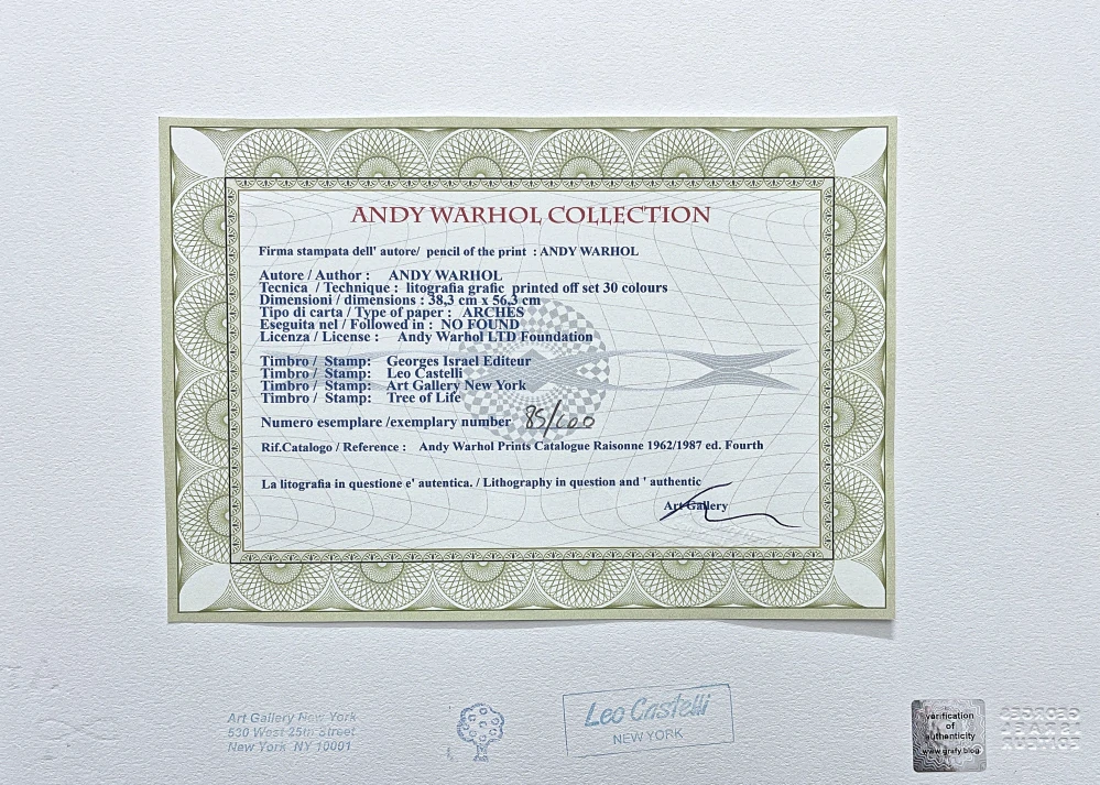 Andy Warhol - Mammy růžová 85/100 - edice Leo Castelli s certifikátem