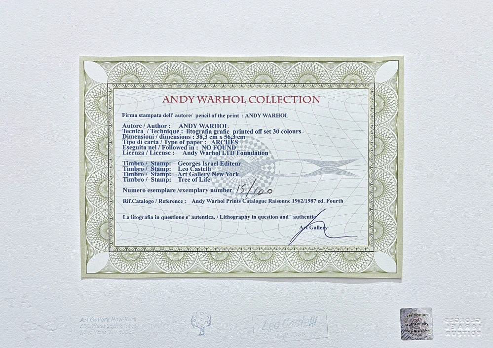 Andy Warhol - Love couple in pencil 15/100 - edice Leo Castelli s certifikátem