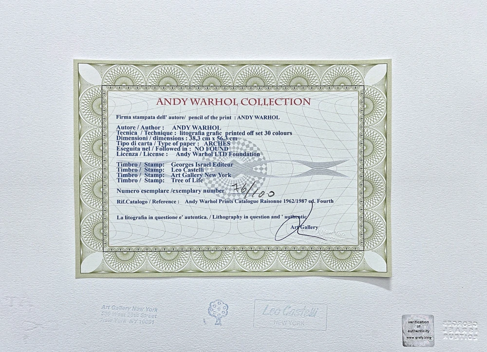 Andy Warhol - Mao Ce-tung oranžovo-zelený 76/100 - edice Leo Castelli s certifikátem