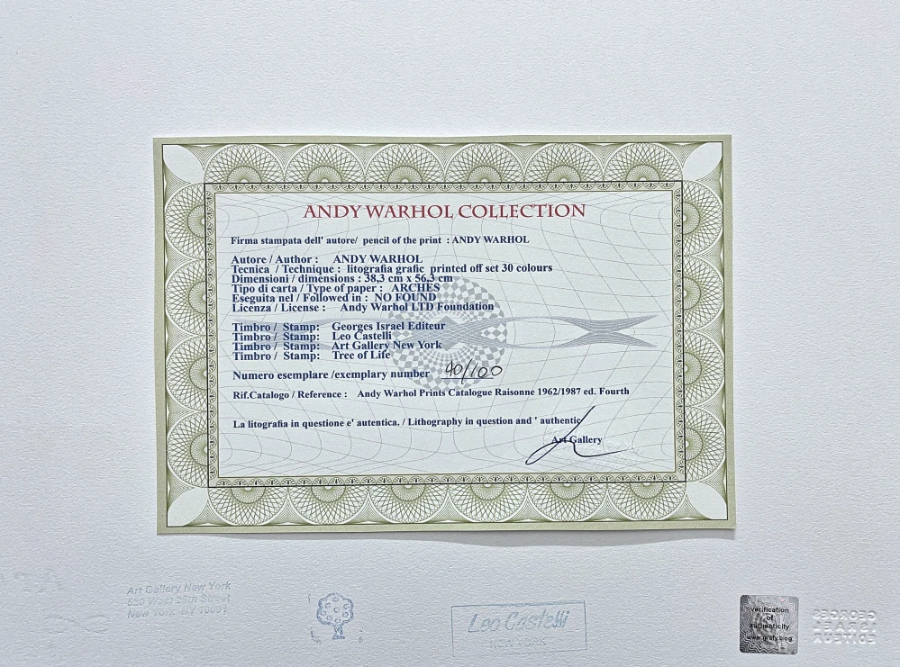 Andy Warhol - Howdy Doody 40/100 - edice Leo Castelli s certifikátem