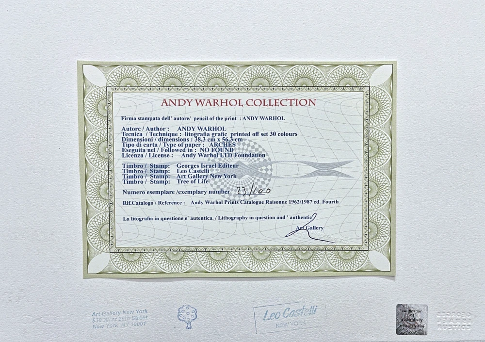 Andy Warhol - Campbell's Soup can - Tomato rice 23/100 - edice Leo Castelli s certifikátem
