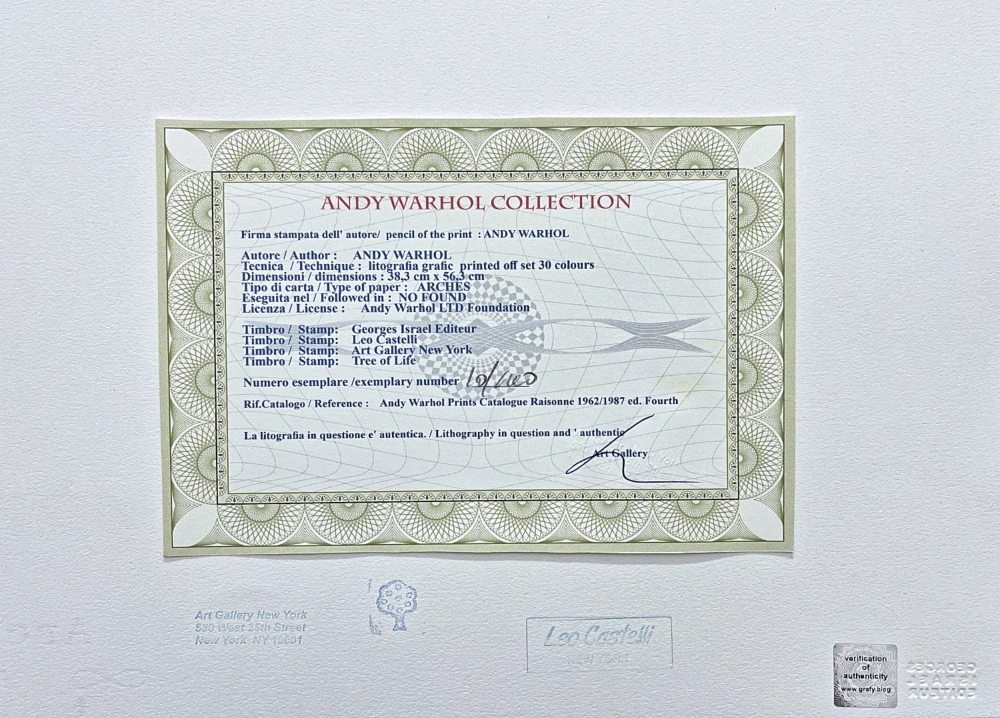 Andy Warhol - Campbell's Soup - Beef Noodle 10/100 - edice Leo Castelli s certifikátem