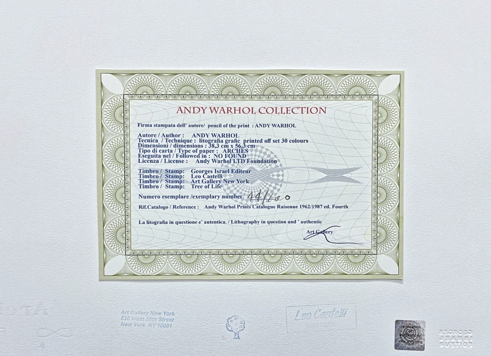 Andy Warhol - Roll of Bills 44/100 - edice Leo Castelli s certifikátem