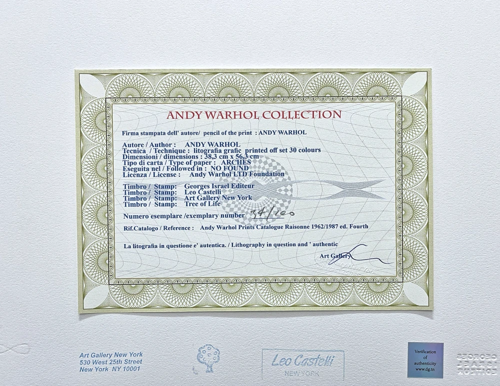 Andy Warhol - Mickey Mouse černo-bílý 34/100 - edice Leo Castelli s certifikátem