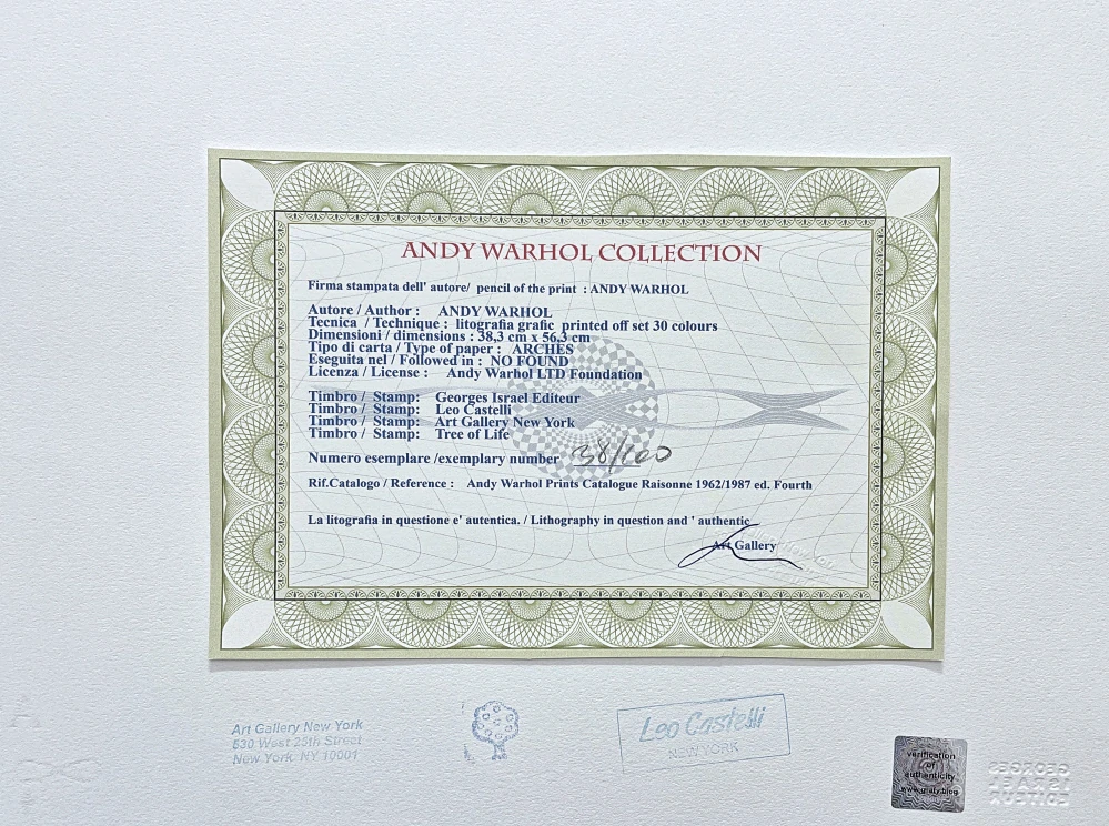 Andy Warhol - Mickey Mouse hlava barevný 38/100 - edice Leo Castelli s certifikátem