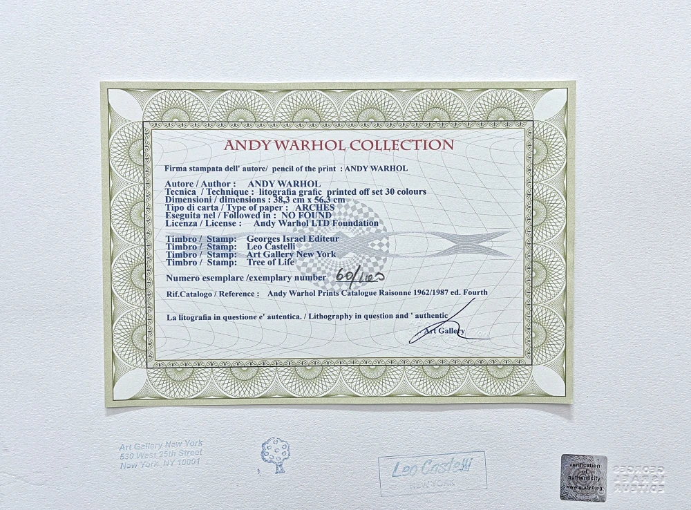 Andy Warhol - Cow zeleno-žlutá 60/100 - edice Leo Castelli s certifikátem