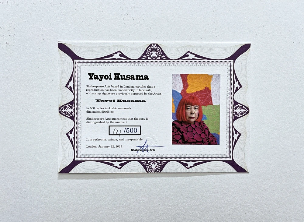Yayoi Kusama - Toadstools II 121/500 - signováno, číslovaná edice, 50x65 cm