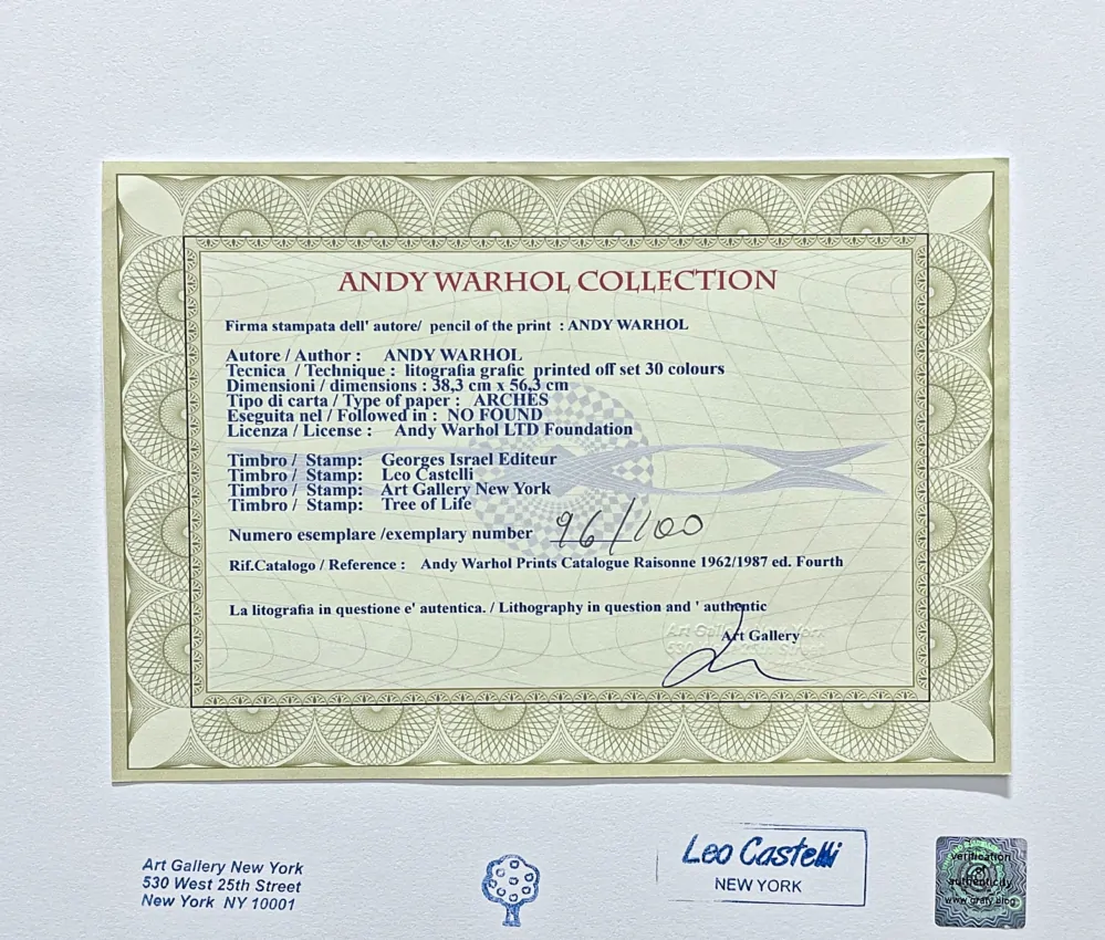 Andy Warhol - Mickey Mouse koláž 96/100 - edice Leo Castelli s certifikátem