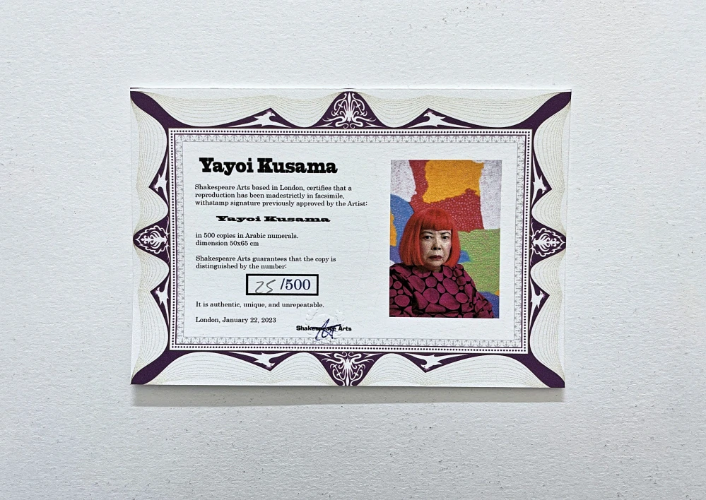 Yayoi Kusama - Snail 25/500 - signováno, číslovaná edice, 65x50 cm