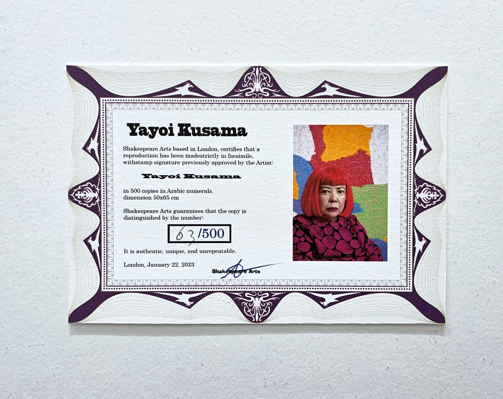 Yayoi Kusama - Conversation in Heaven 63/500 - signováno, číslovaná edice, 50x65 cm