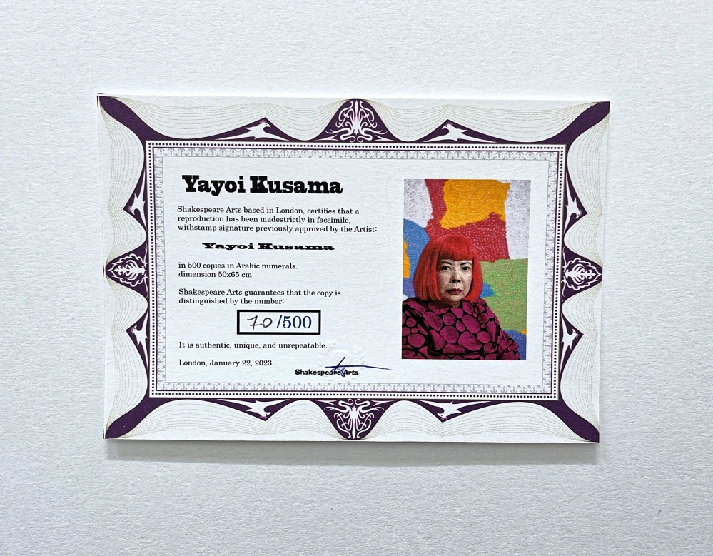 Yayoi Kusama - Green pumpkin x/500 - signováno, číslovaná edice, 65x50 cm