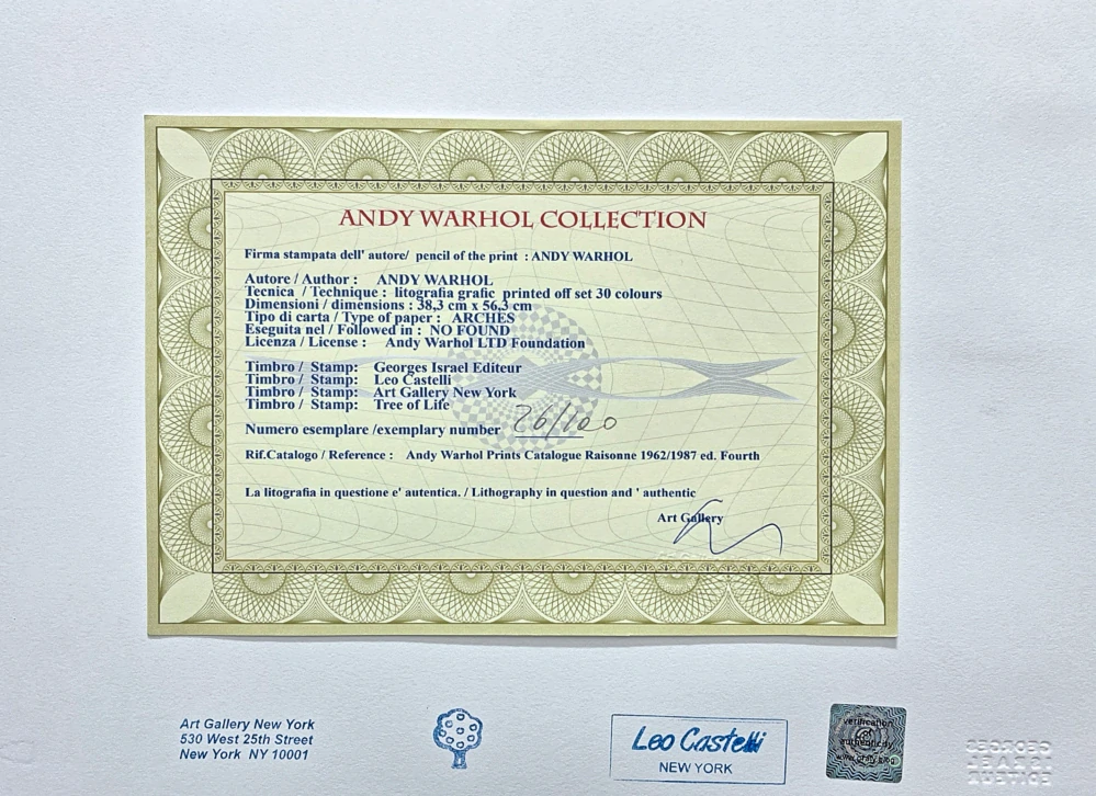 Andy Warhol - Double Elvis Presley tmavý 26/100 - edice Leo Castelli s certifikátem