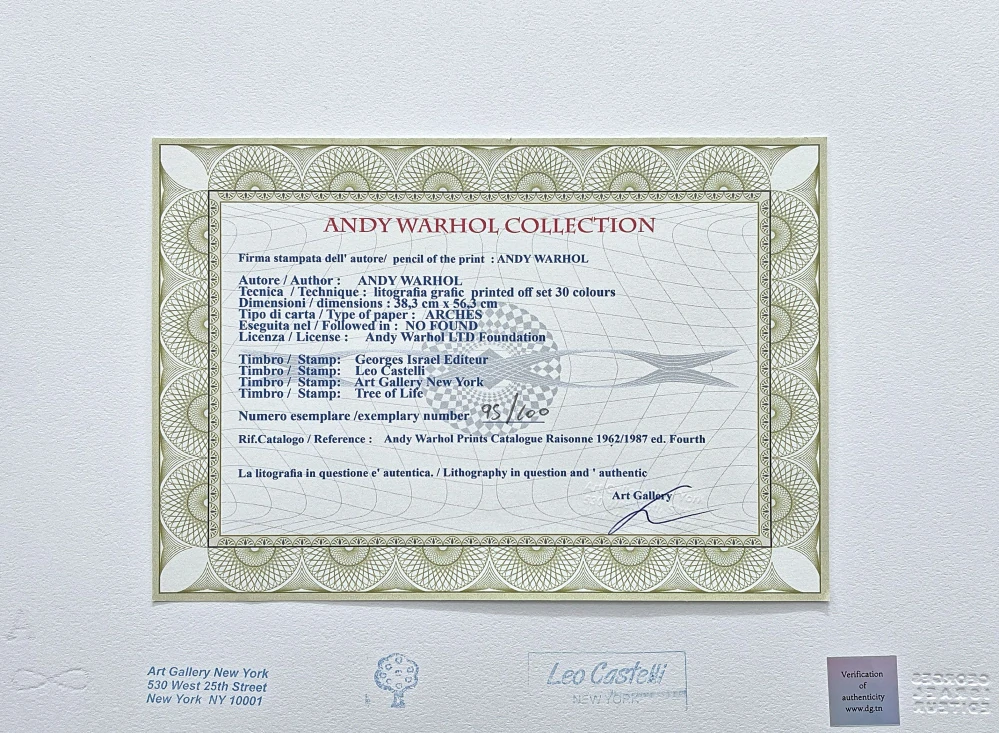 Andy Warhol - Moonwalk žluto-modrý x/100 - edice Leo Castelli s certifikátem