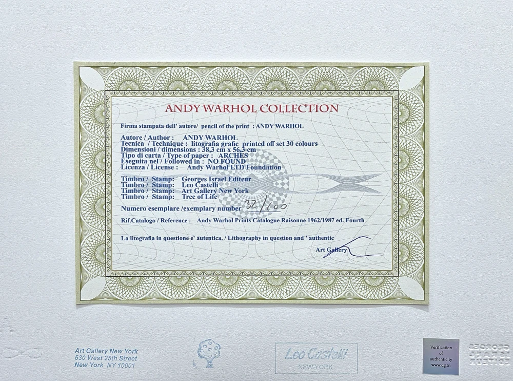 Andy Warhol - Del monte peach halve 32/100 - edice Leo Castelli s certifikátem
