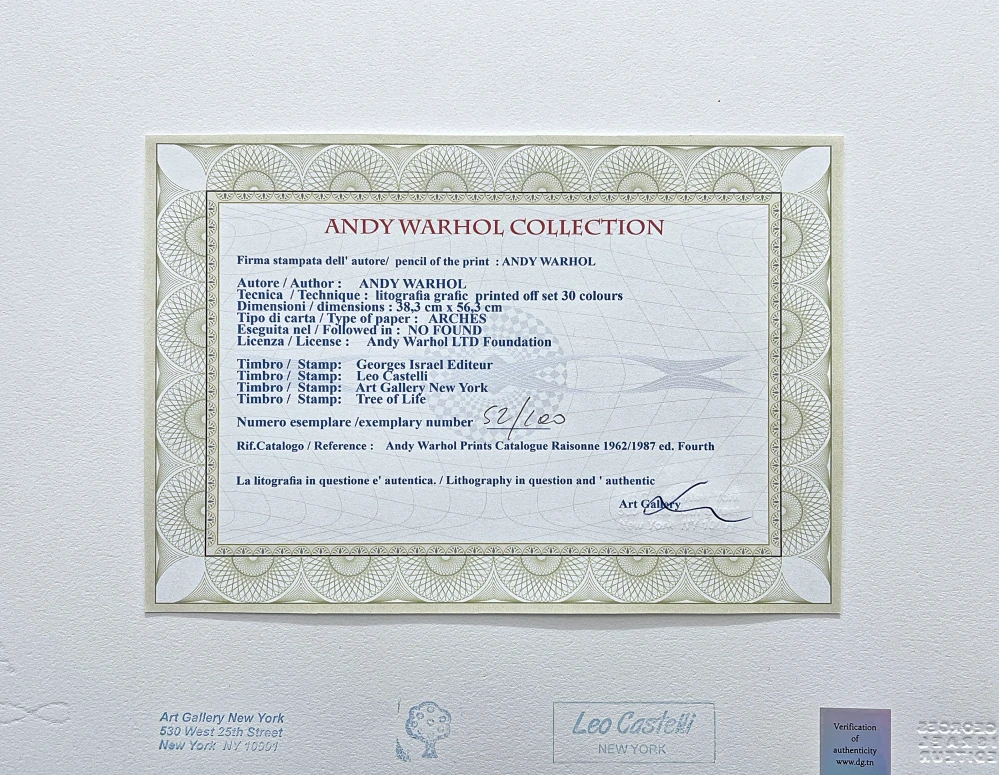 Andy Warhol - 3x Coca-Cola 52/100 - edice Leo Castelli s certifikátem